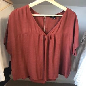 Madewell Terra Cotta/Rust Top